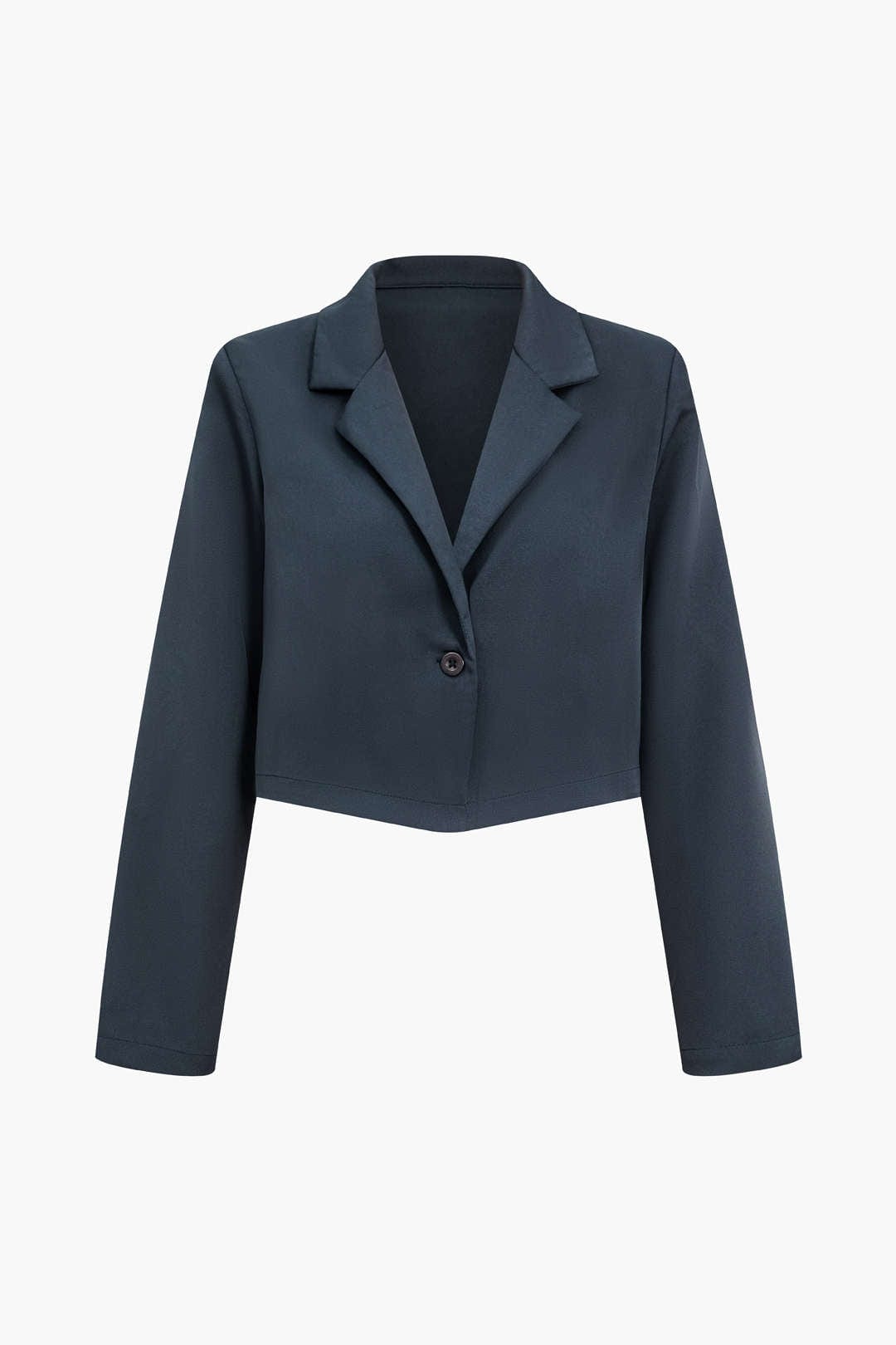 Dames Blazer en Wijde Broek Set Modern Stijl