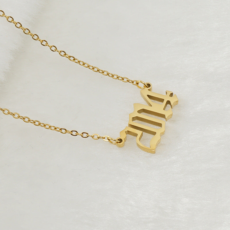 Gouden Ketting voor Dames 18K RVS Met Jaarsteen Lammy