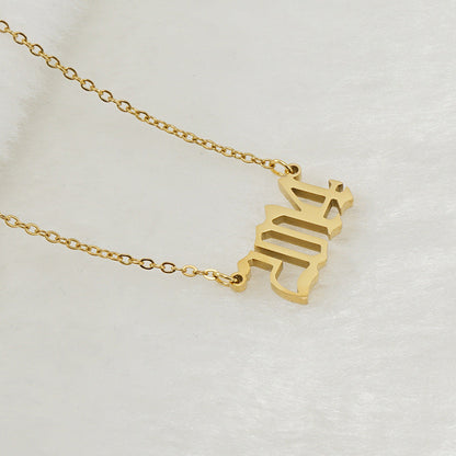 Gouden Ketting voor Dames 18K RVS Met Jaarsteen Lammy
