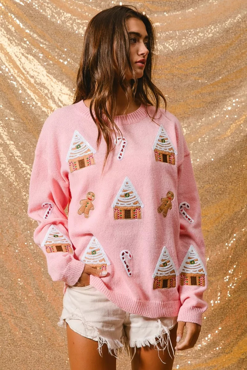 Dames Winter Trui Kerst Crew Neck Sweater