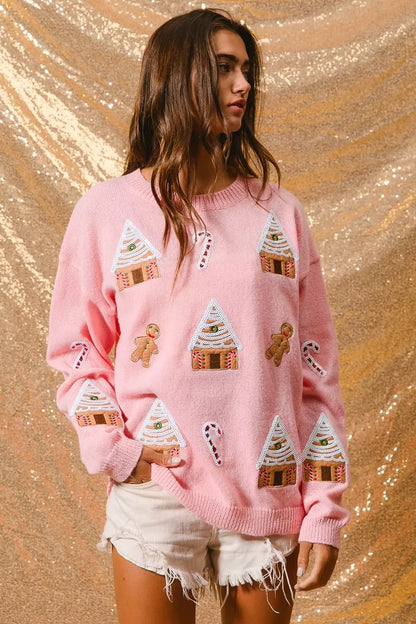 Dames Winter Trui Kerst Crew Neck Sweater
