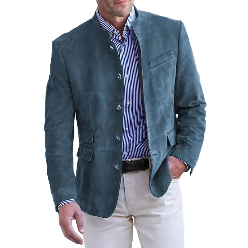 Heren Vest Klassiek Met Knopen Leder Look - Mode Vibes
