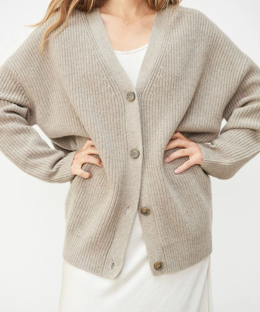 Gebreid Vest Oversized Zachte Wol Mix Comfortabel