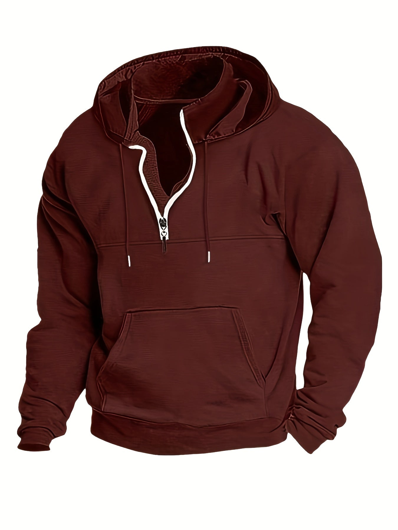 Heren Hoodie met Halve Rits Sportief Design
