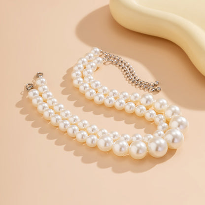 Dames Parelhalsketting met Grote Zilveren Parels