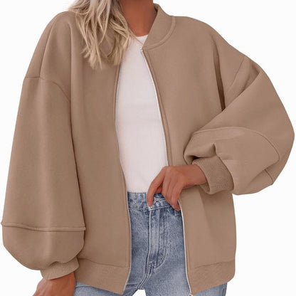 Dames Bomberjack Oversized Sportief met Rits