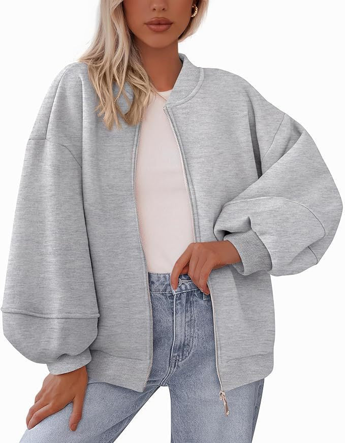 Dames Bomberjack Oversized Sportief met Rits