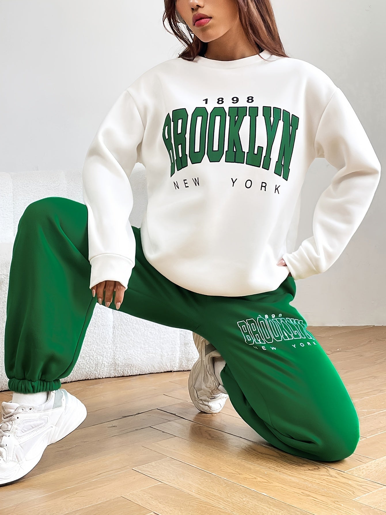 Jogginpak Dames Trendy Letterdruk Tweedelig - Mode Vibes