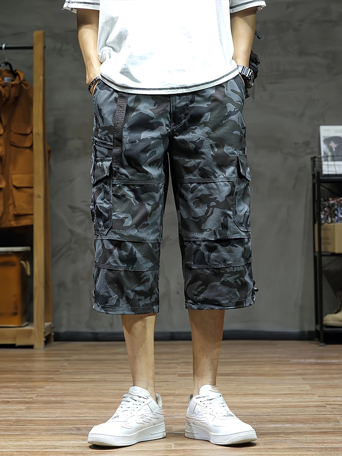 Heren Cargo Broek 3/4 Lengte Comfortabel
