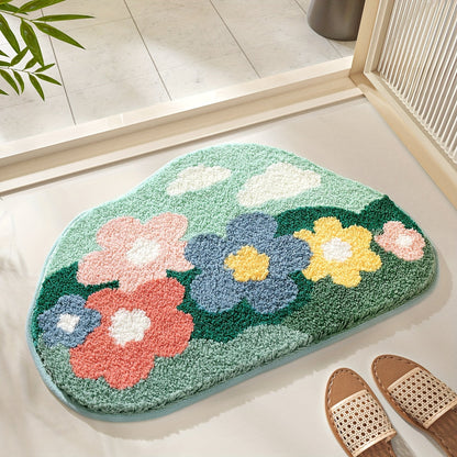 Badmat met Bloemenmotief Zacht en Absorberend