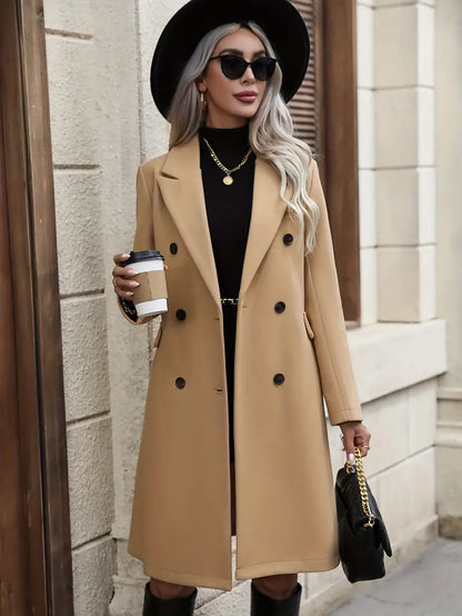 Dames Winterjas Lange Elegante Snit Warm en Stijlvol