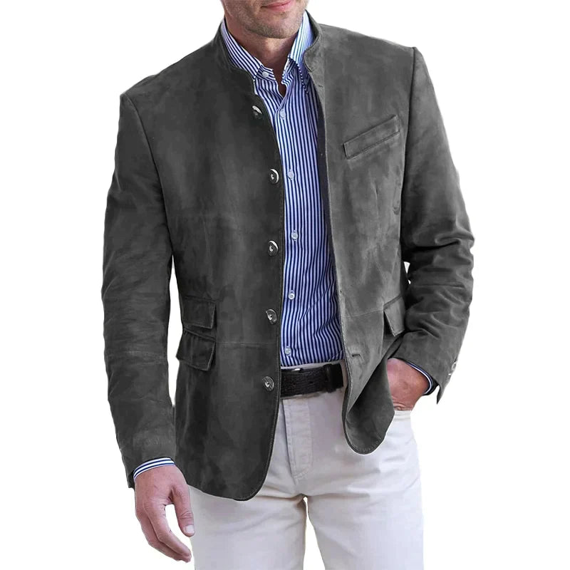Heren Vest Klassiek Met Knopen Leder Look
