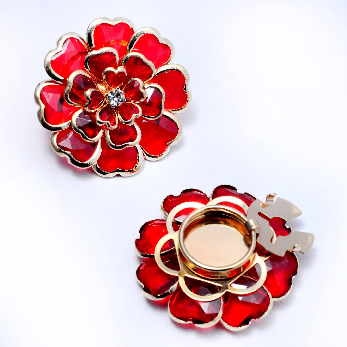Dames Bloem Manchetknoop Elegant met Knop