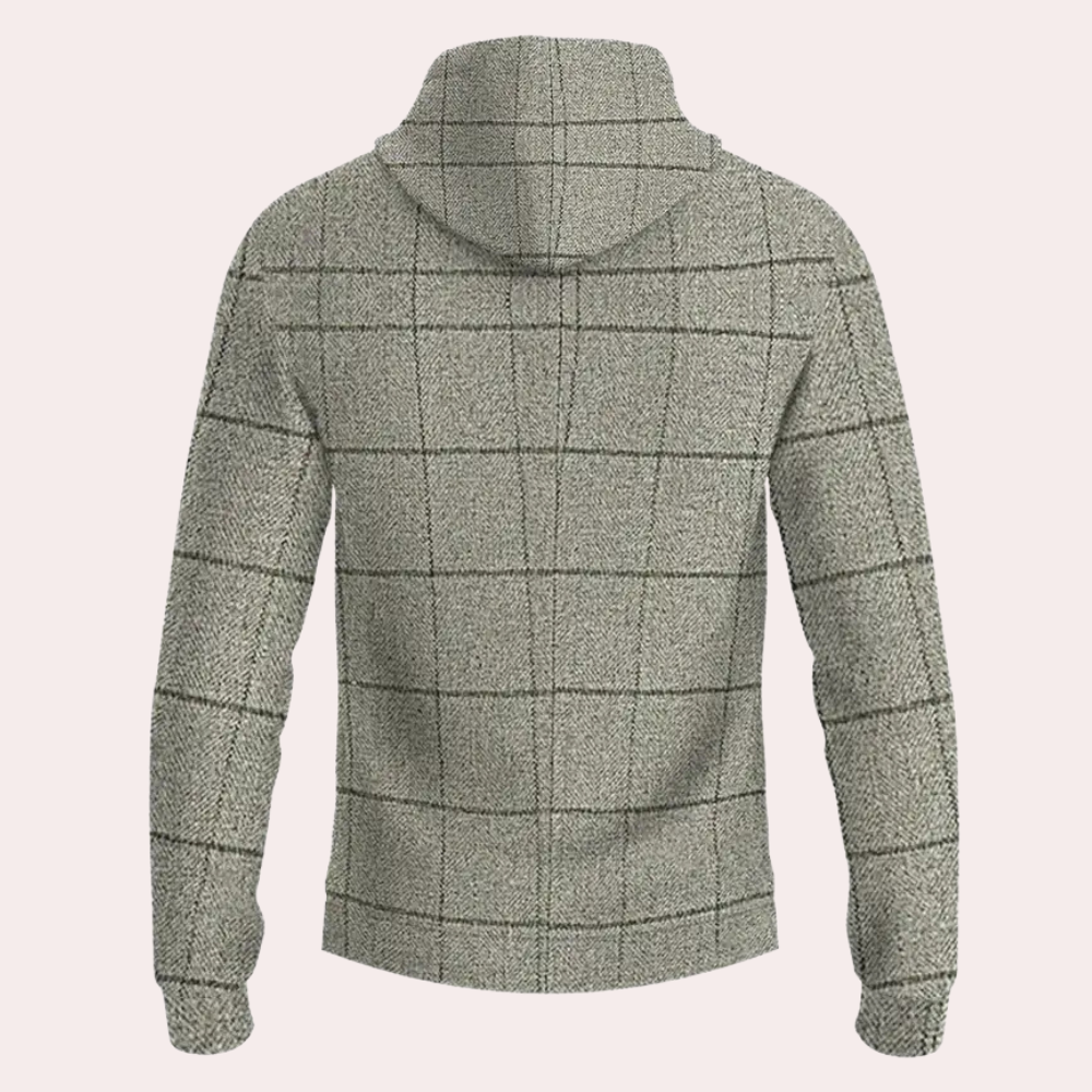 Heren Hoodie Ruitpatroon Veelzijdig Comfortabel