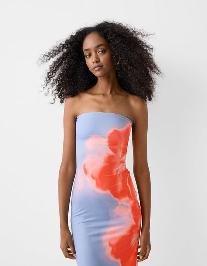 Strapless Maxi Jurk Zomerse Alina Jurk voor Vrouw
