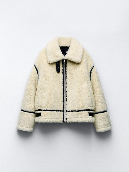 Zachte Fleece Teddyjas Wit voor Dames - Mode Vibes