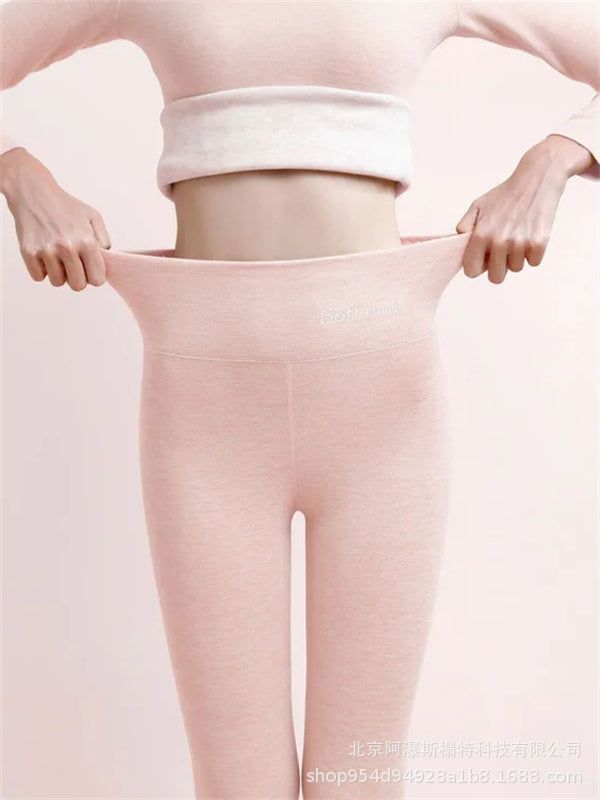 Dames High Waist Legging Fleece Voering Zacht en Comfortabel
