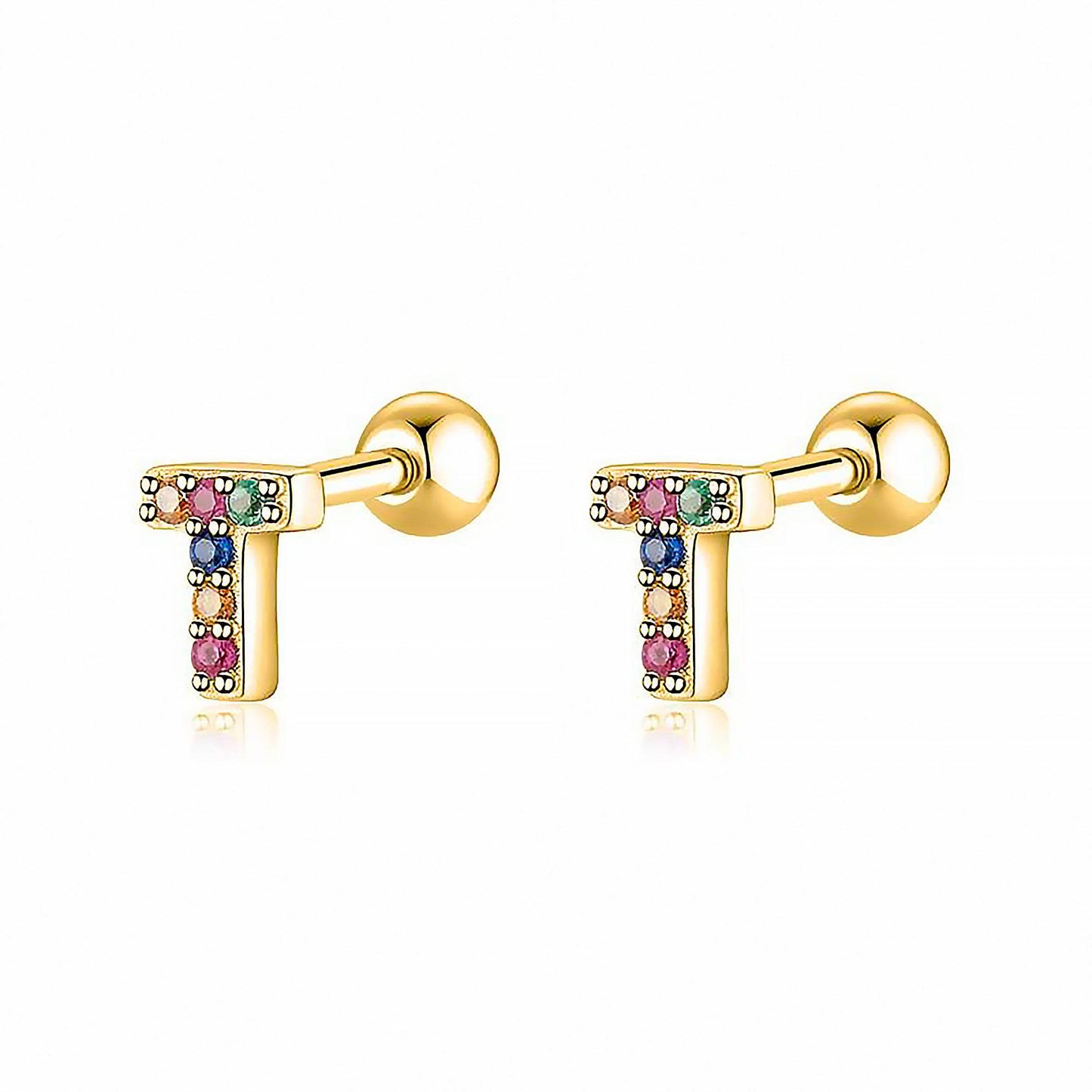Kleurige Oorbellen Letter O - Uniek Sieraden