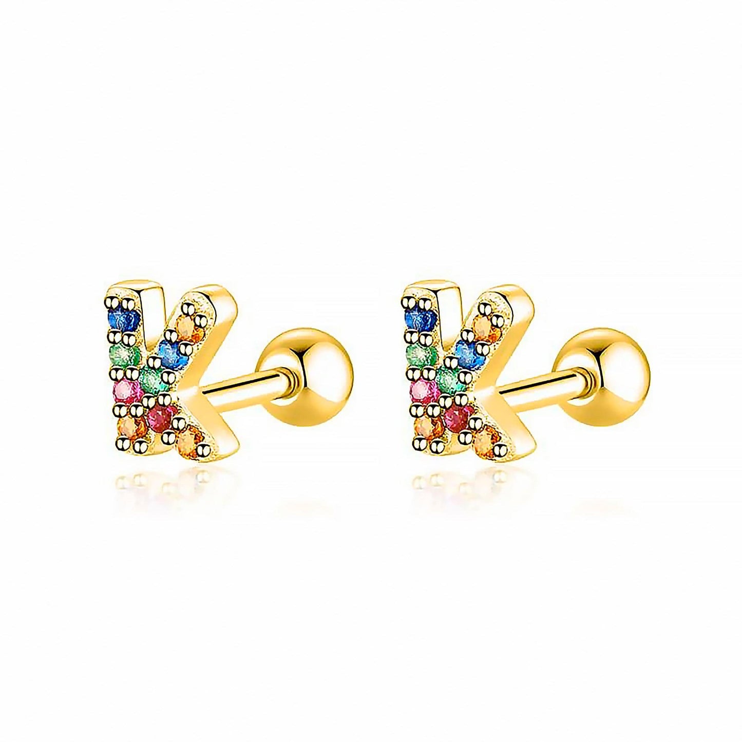 Kleurige Oorbellen Letter O - Uniek Sieraden