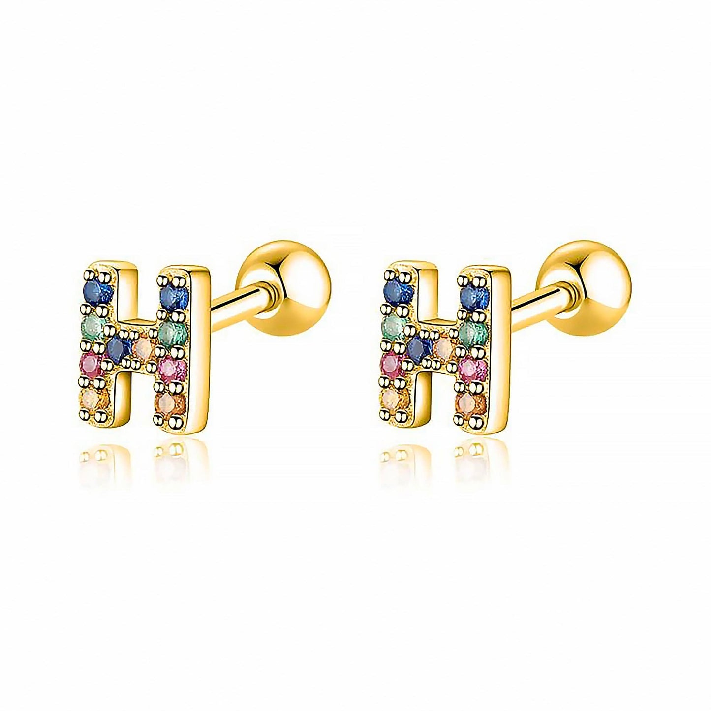 Kleurige Oorbellen Letter O - Uniek Sieraden