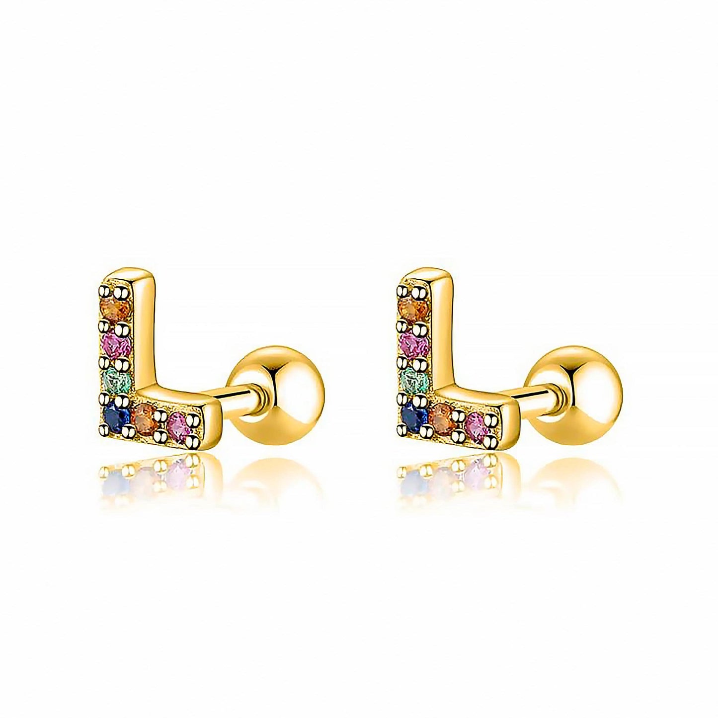 Kleurige Oorbellen Letter O - Uniek Sieraden