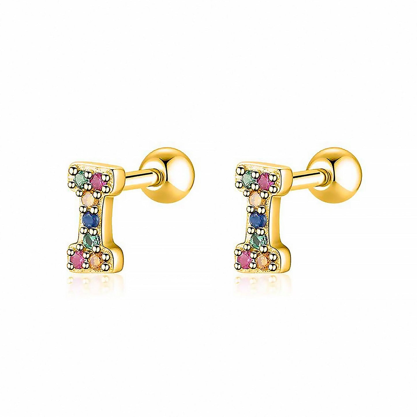 Kleurige Oorbellen Letter O - Uniek Sieraden