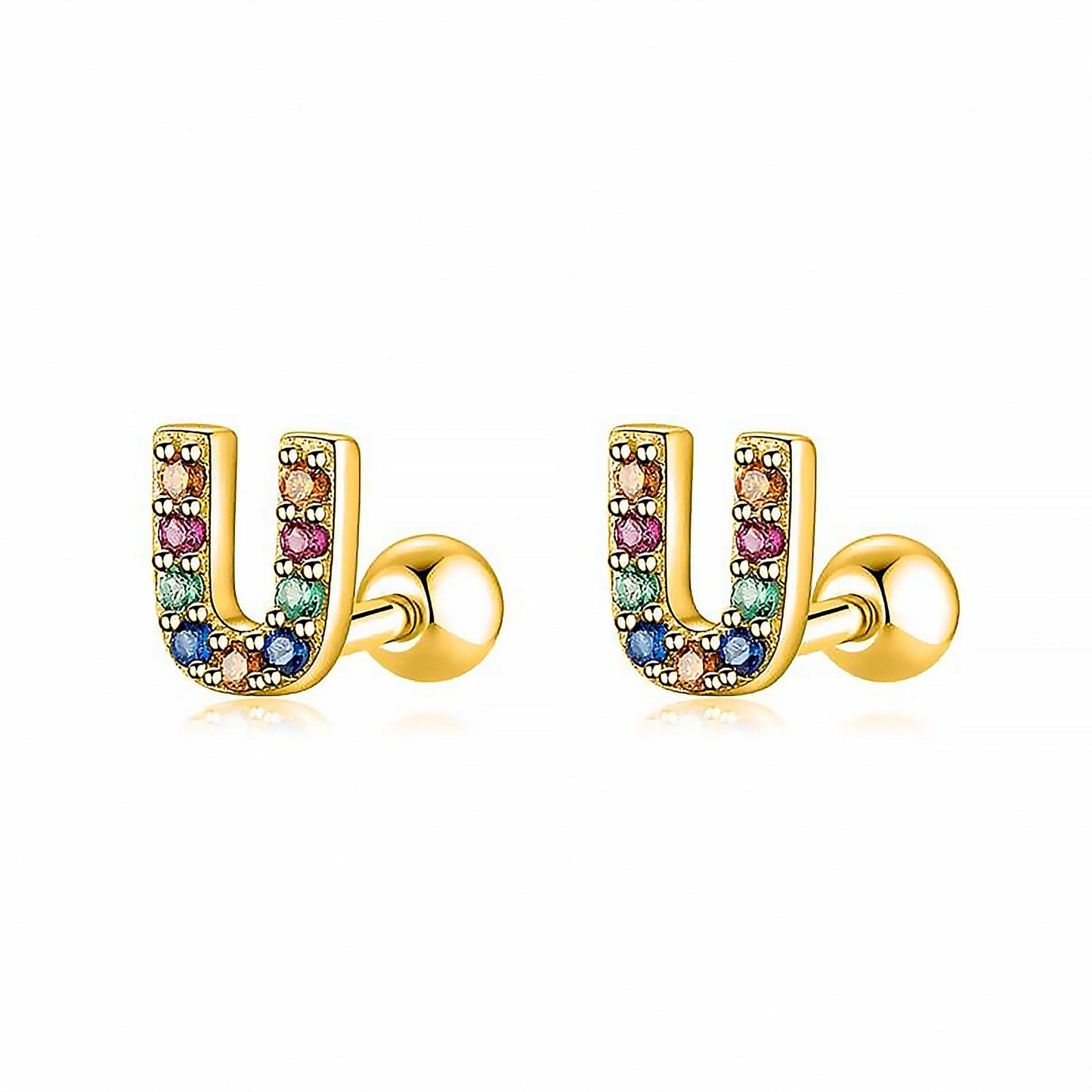 Kleurige Oorbellen Letter O - Uniek Sieraden