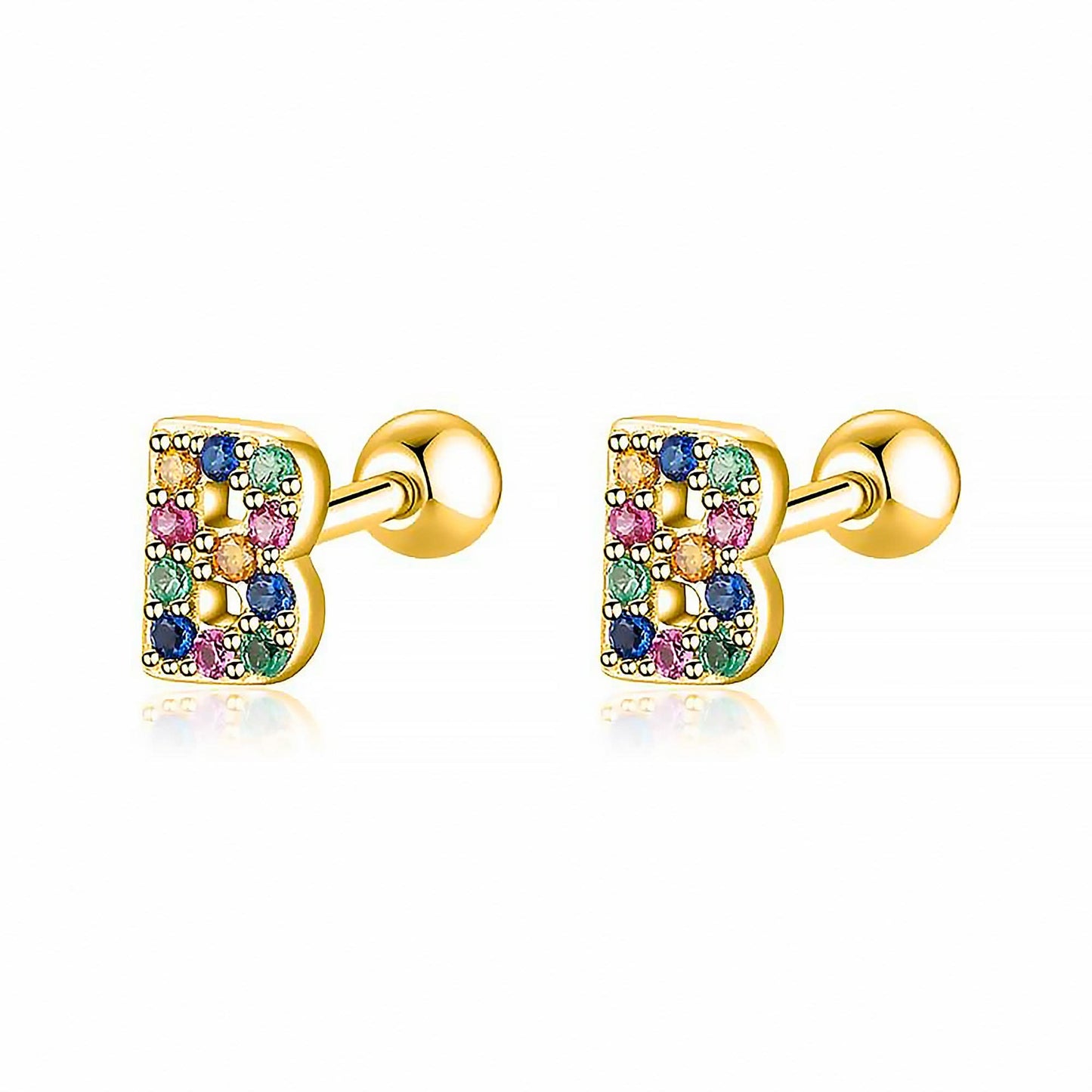 Kleurige Oorbellen Letter O - Uniek Sieraden