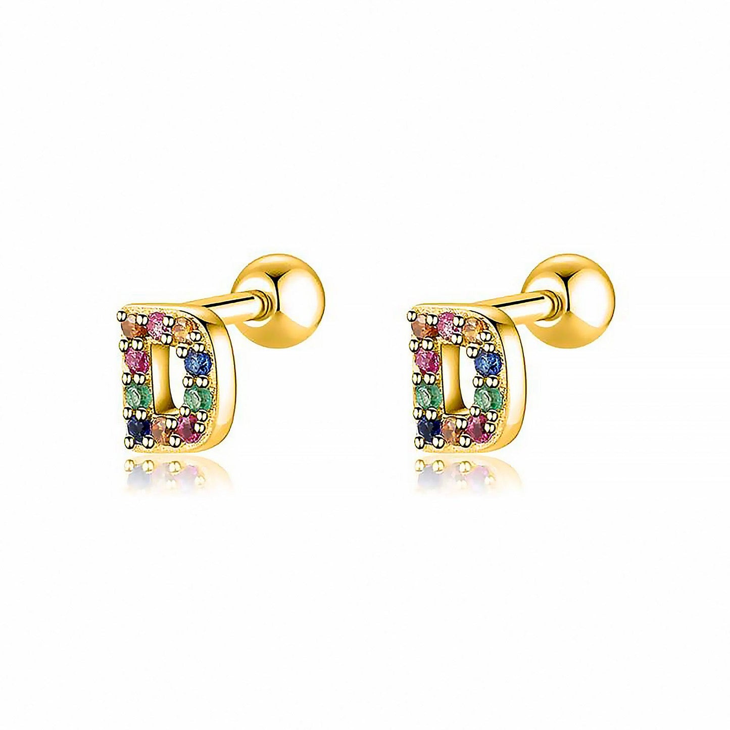 Kleurige Oorbellen Letter O - Uniek Sieraden