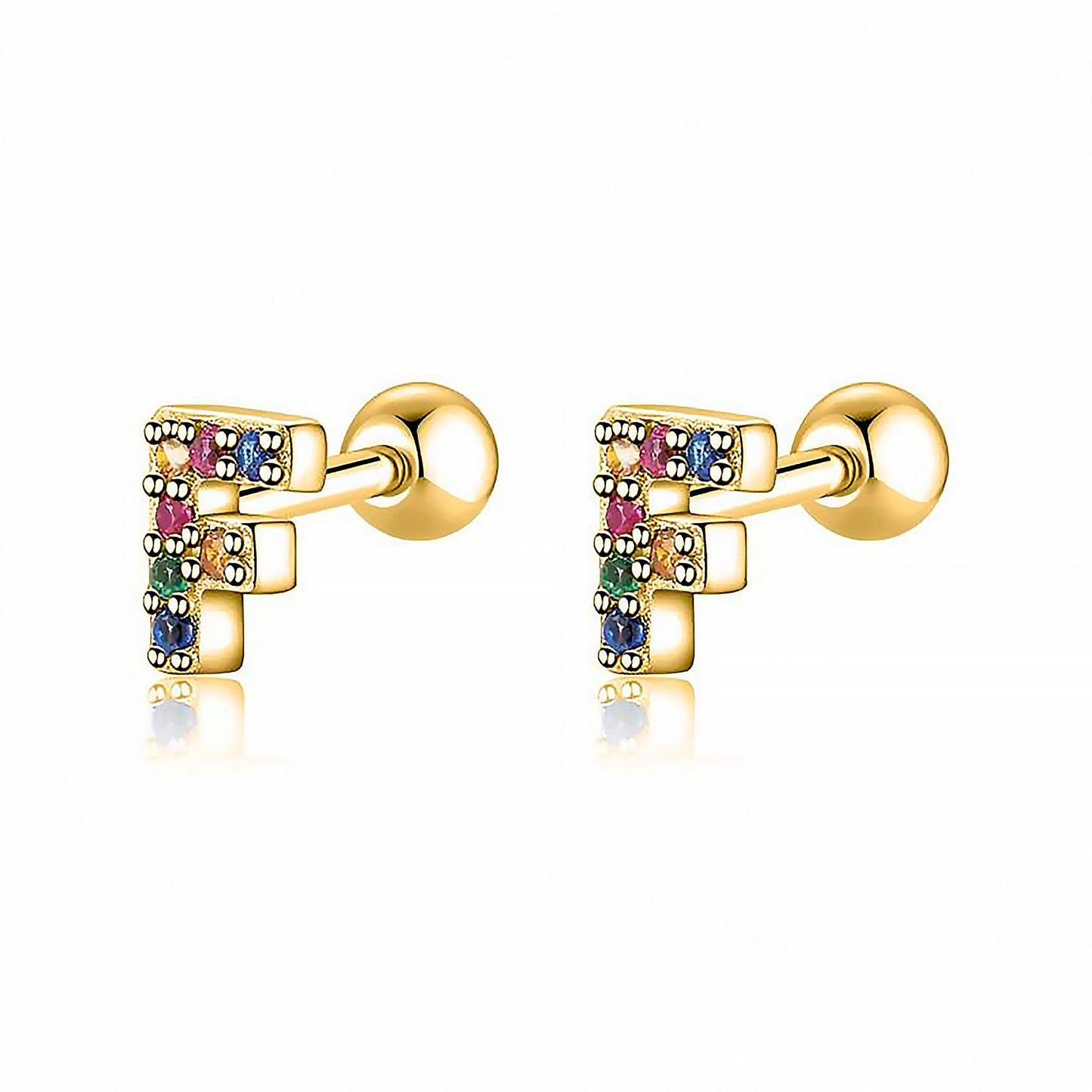 Kleurige Oorbellen Letter O - Uniek Sieraden
