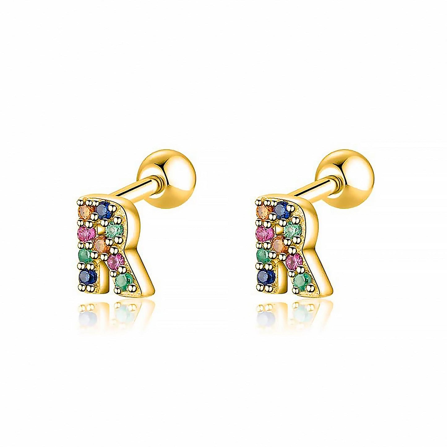 Kleurige Oorbellen Letter O - Uniek Sieraden