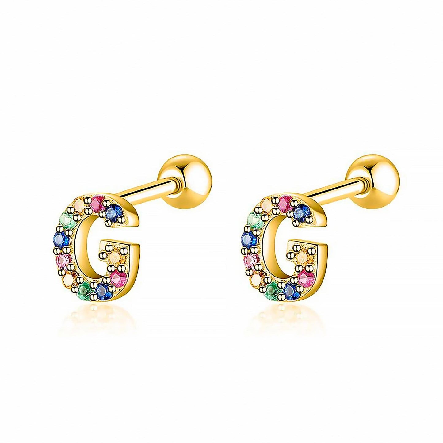 Kleurige Oorbellen Letter O - Uniek Sieraden