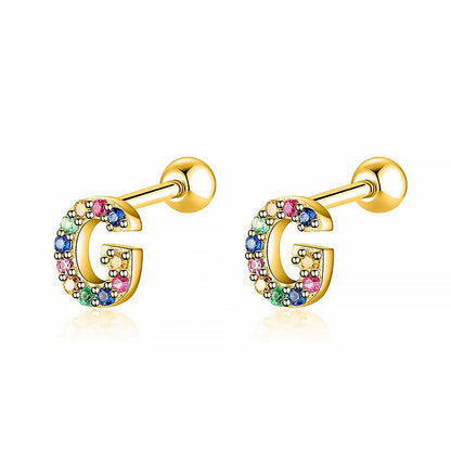 Kleurige Oorbellen Letter O - Uniek Sieraden
