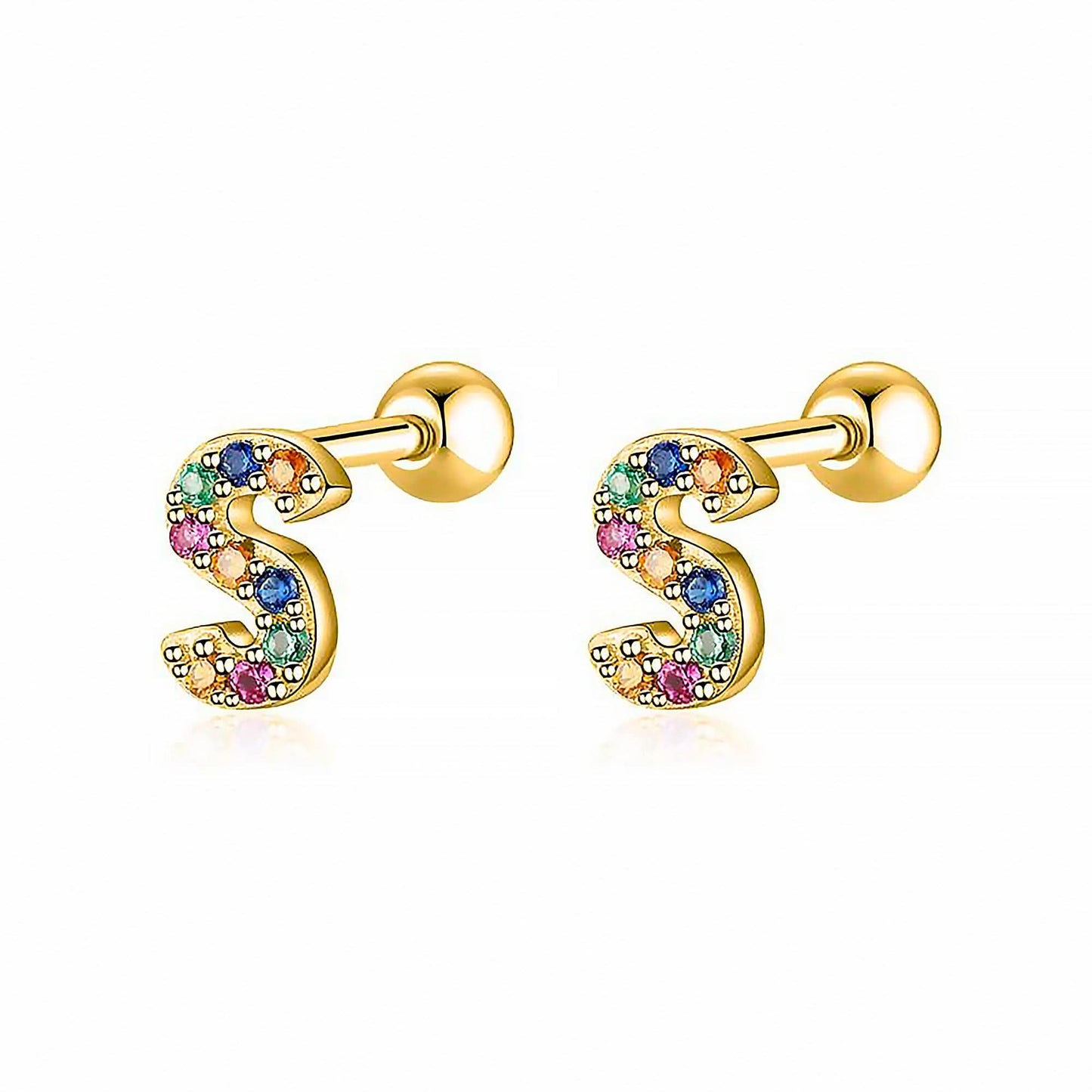 Kleurige Oorbellen Letter O - Uniek Sieraden