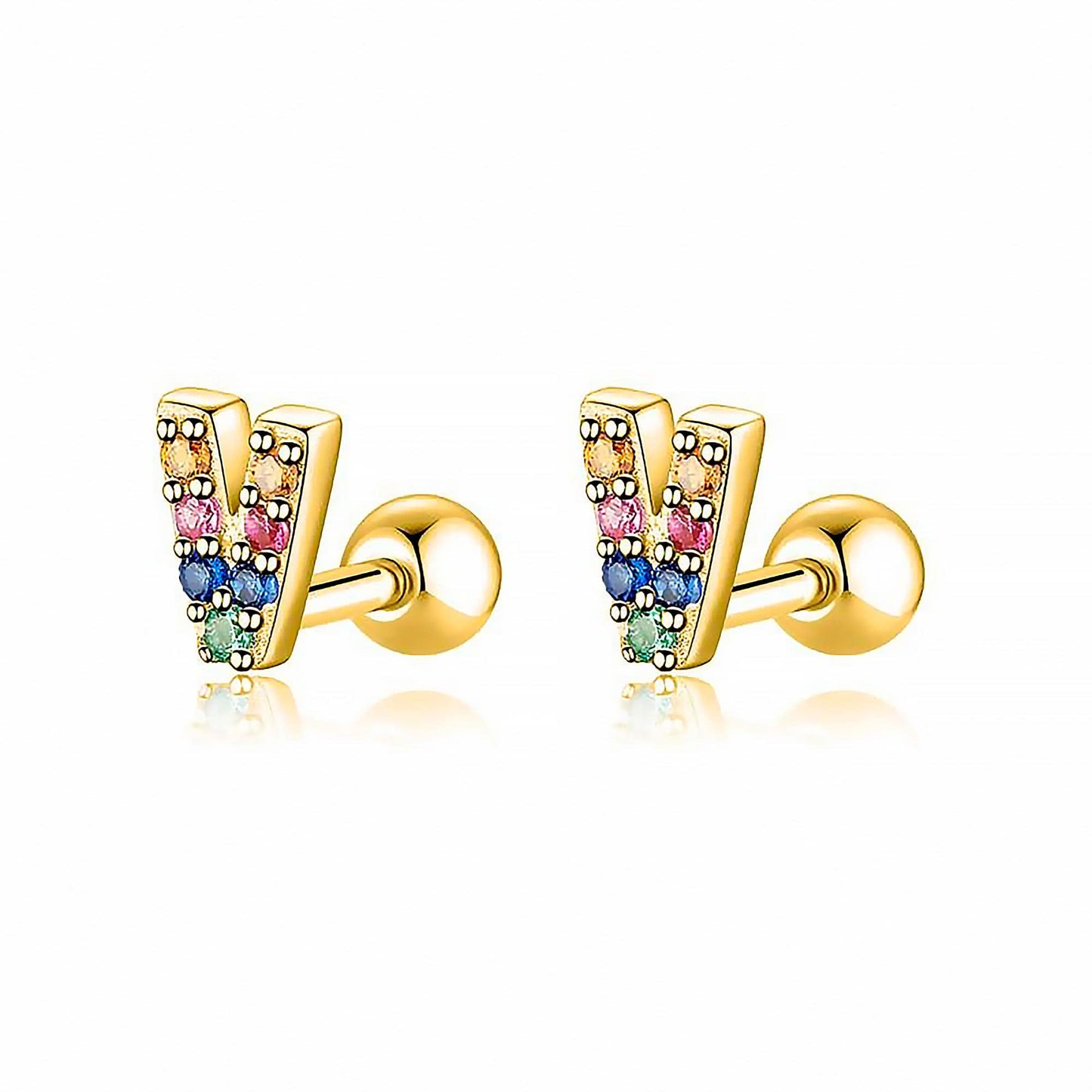 Kleurige Oorbellen Letter O - Uniek Sieraden