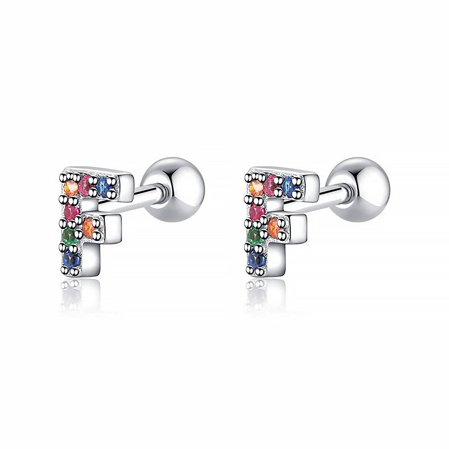 Kleurige Oorbellen Letter O - Uniek Sieraden