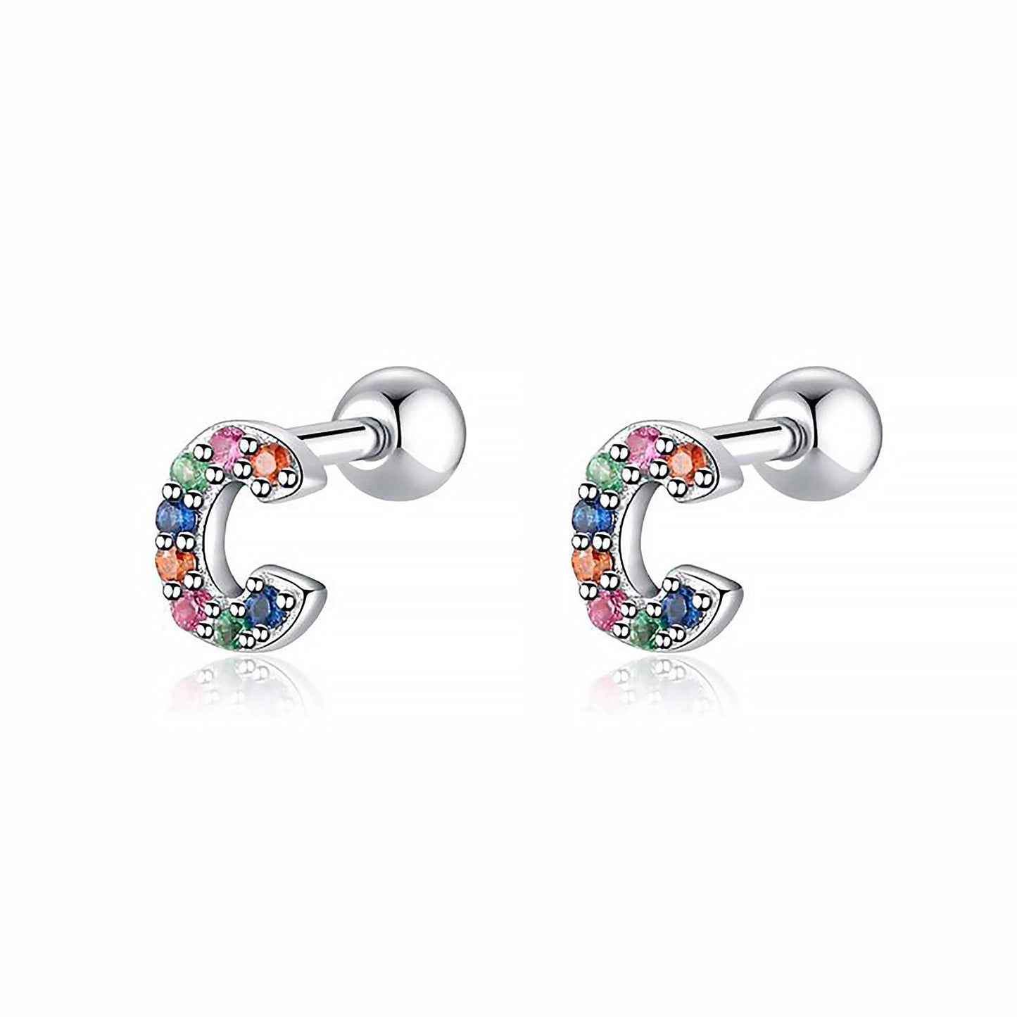 Kleurige Oorbellen Letter O - Uniek Sieraden