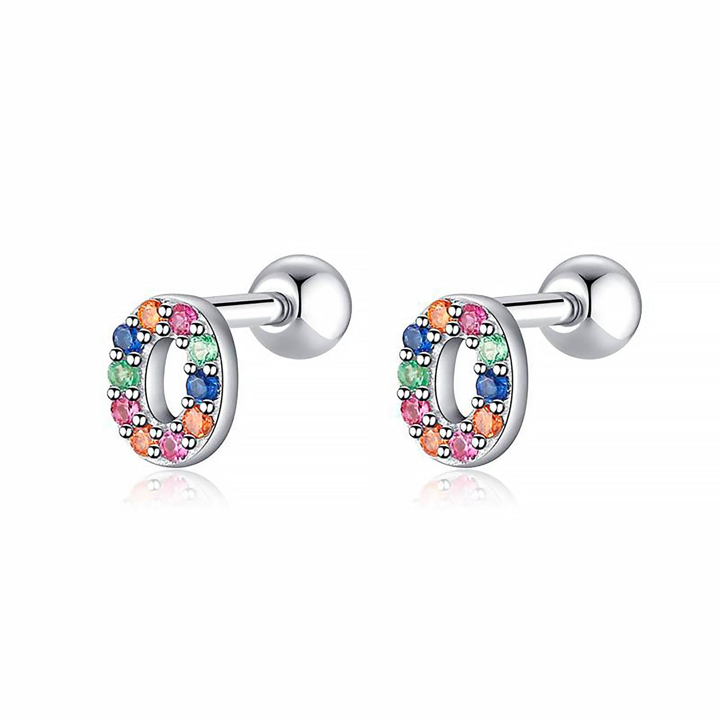 Kleurige Oorbellen Letter O - Uniek Sieraden