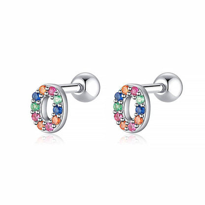 Kleurige Oorbellen Letter O - Uniek Sieraden