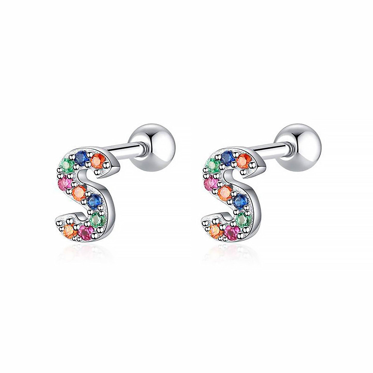 Kleurige Oorbellen Letter O - Uniek Sieraden