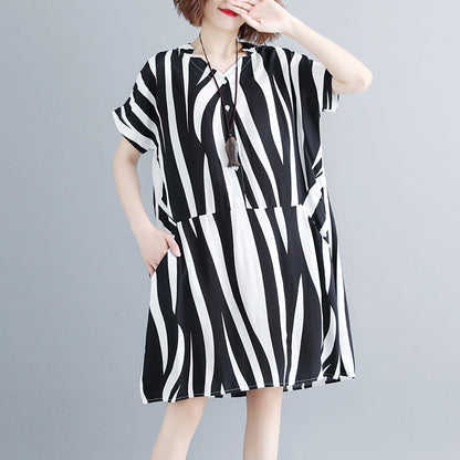 Amara | Abito in lino a righe