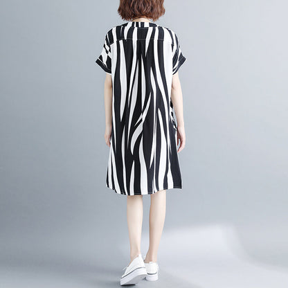 Amara | Abito in lino a righe