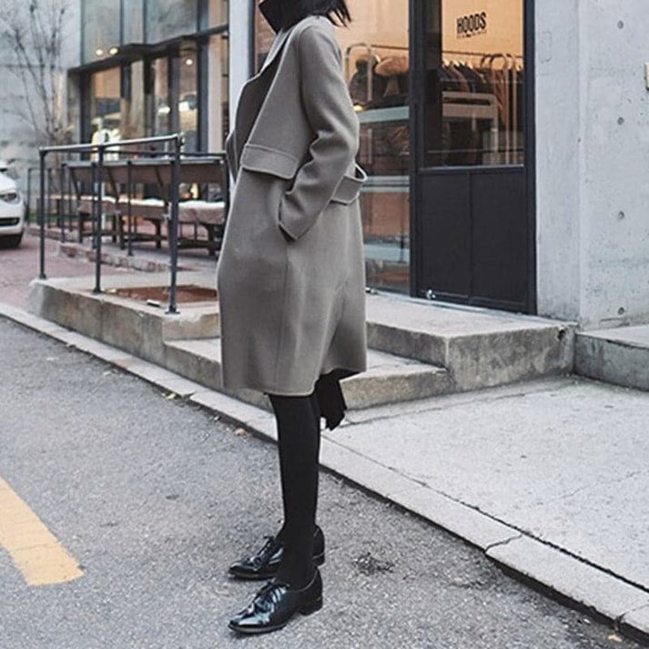 Knielange Winterjas Dames Warm en Modieus