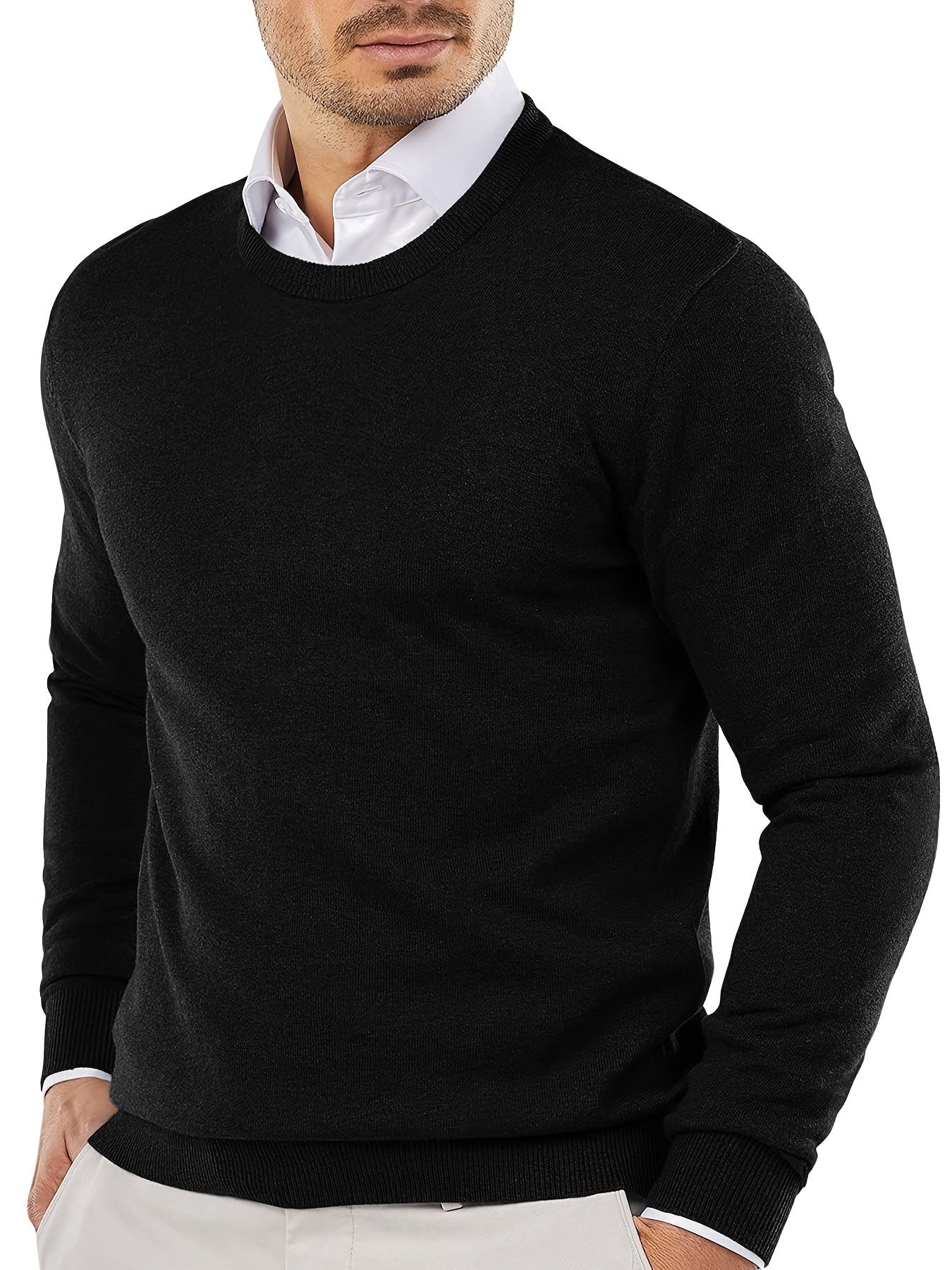 Gebreide Trui Ronde Hals Trendy Dameskleding