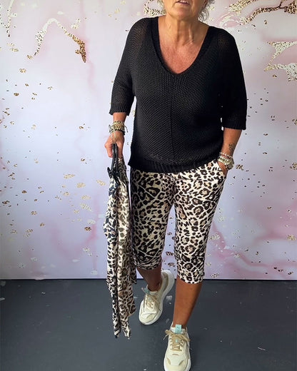 Elena | Pantaloni a pedale leopardati