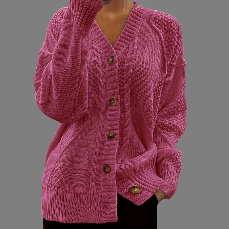 Dames Gebreide Vest met Kabels Stijlvol Eleganter Rexan