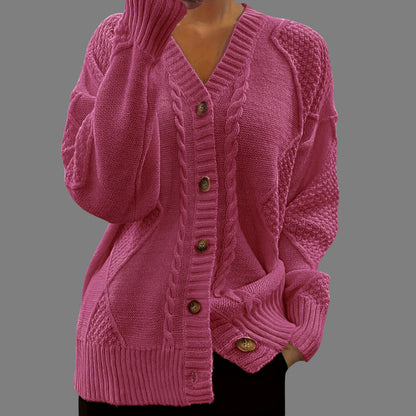 Dames Gebreide Vest met Kabels Stijlvol Eleganter Rexan