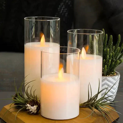 Kaarsenset Vlamloos Warm Wit Licht