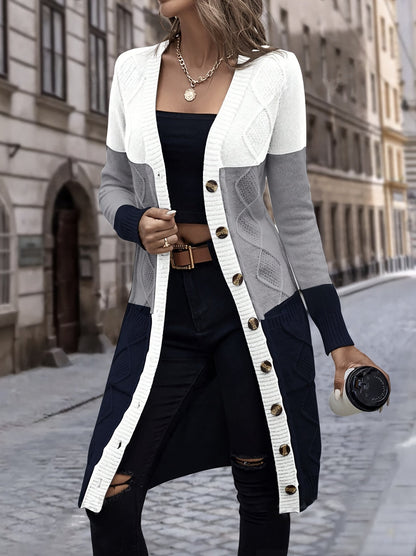 Vest met Lange Mouwen Celeste Blauw Dame - Mode Vibes
