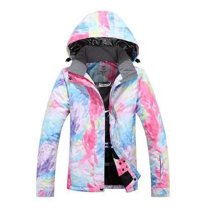 Dames Ski Jas Waterdicht Warm met Trendy Print